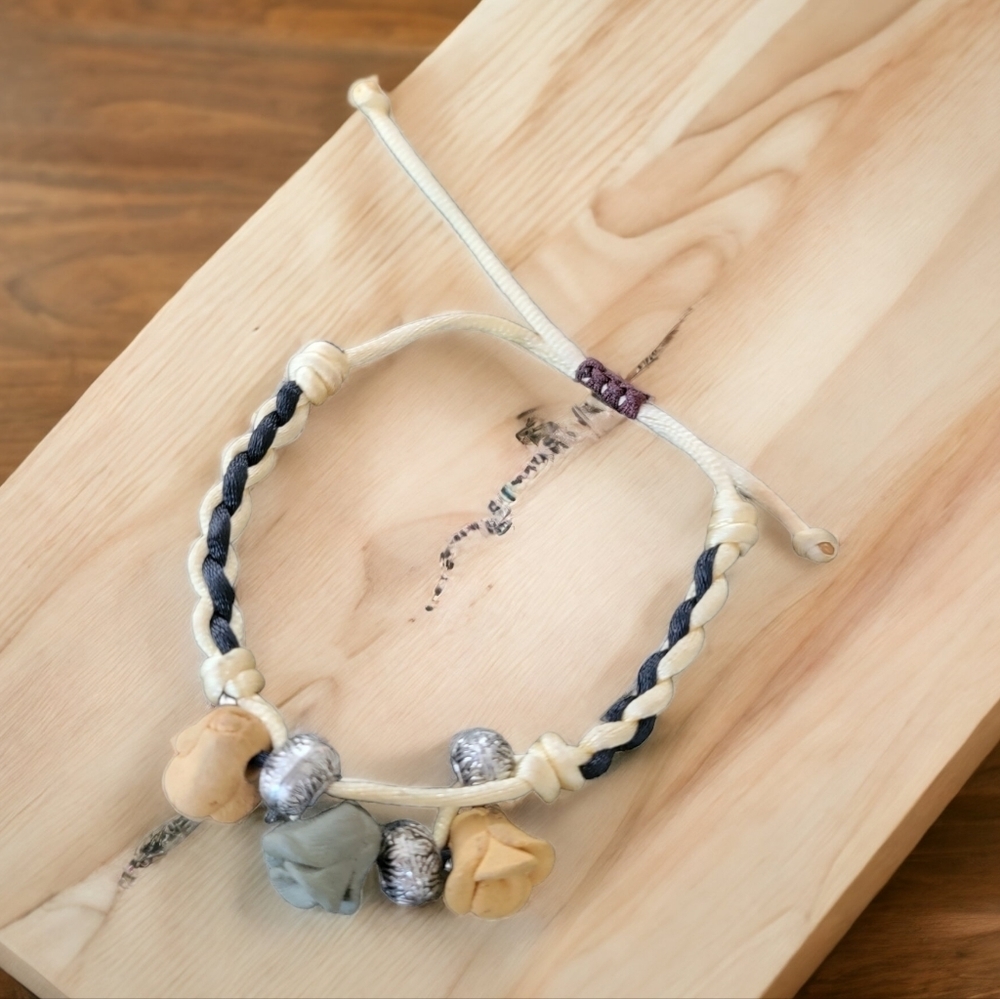 Leather braid bracelet